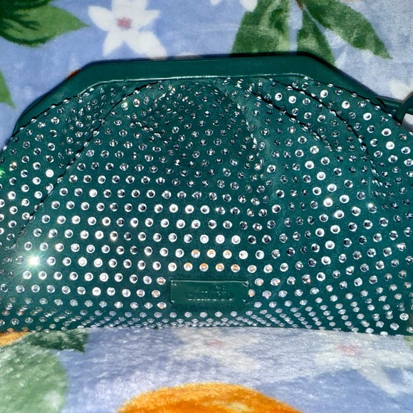 Vince Camuto Handbags - Dark Green Vince Camuto Genuine Leather Rhinestone Studded Crossbody Bag NWT